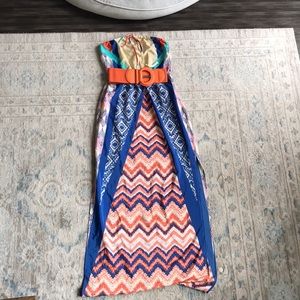 Lizard Thicket Addie Brand Strapless Maxi Dress S